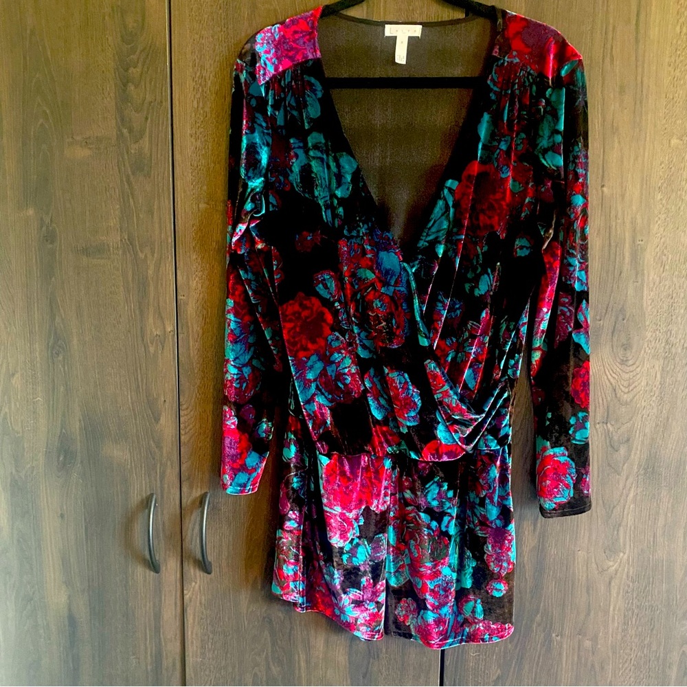 Leith Velour Short Velour Romper Size Medium